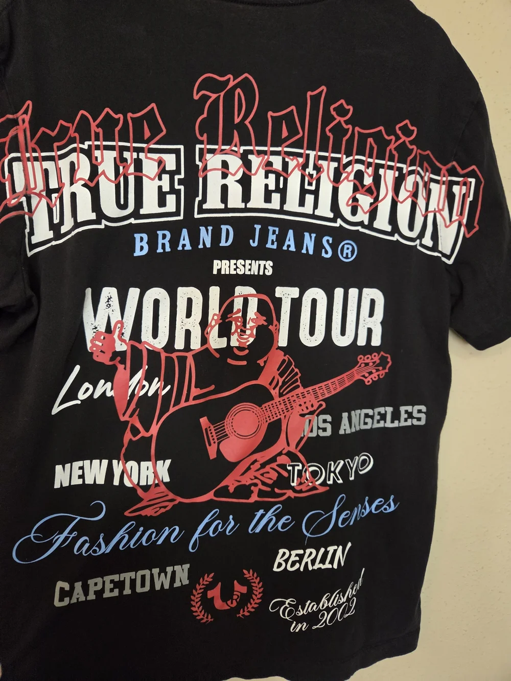 True Religion Shirt Mens Medium World Tour Graphic Streetwear